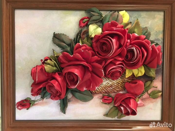 Вышивка атласными лентами