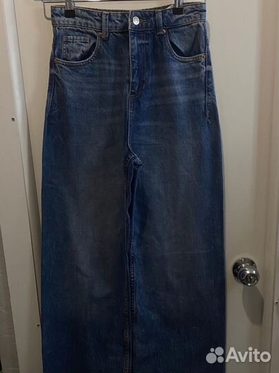 Джинсы American apparel клеш труб голубые и синие