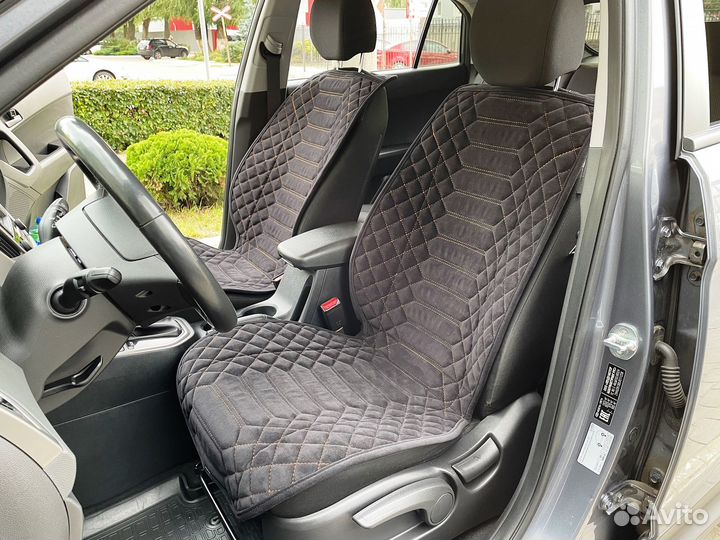 Накидки на сиденья Анаконда черные с желтым