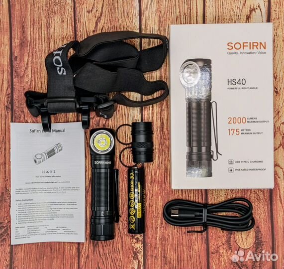 Налобный фонарь Sofirn HS40 + АКБ 3000mAh