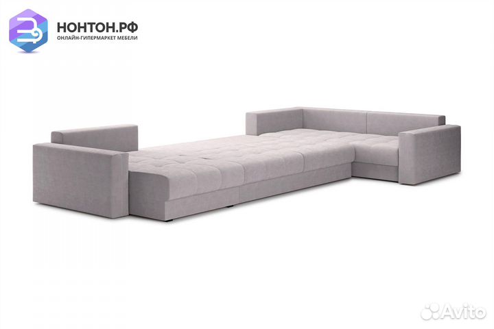 Диван п-образный тик-так Монарх бежевый