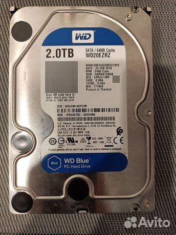 Жесткий диск WD Blue 2tb купить в Московском | Электроника | Авито