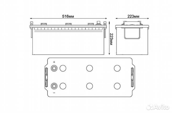 Аккумулятор (акб) RED Technology 190Ah оп 1300A