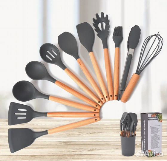 Набор кухонных предметов 11шт на подставке