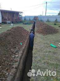 Землекопы.Копка траншей вручную