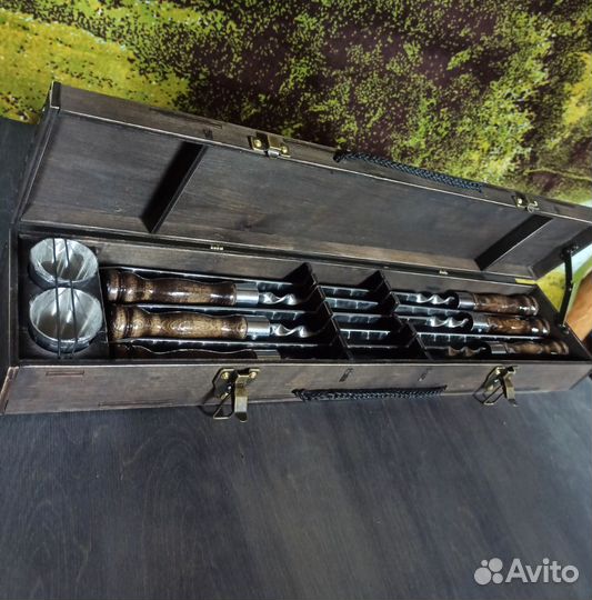 Подарок мужчине шампура набор кейс короб