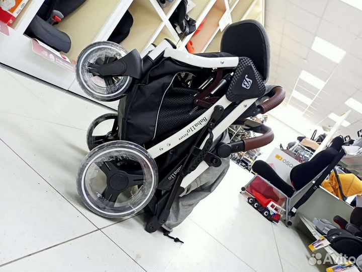 Прогулочная коляска Babalo 2023 серый / белая рама