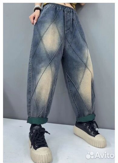 Стильные свободные брюки джинс