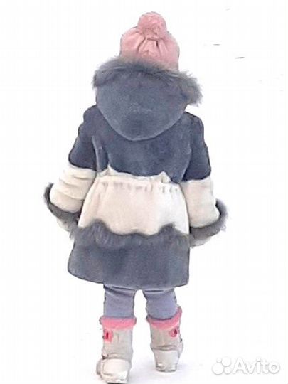 Шапка детская теплая снуд,варежки зима