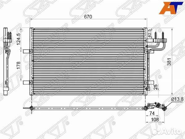 Радиатор кондиционера ford C-MAX, ford C-MAX 03-10, ford focus 2, ford focus II 05-11, ford fusion