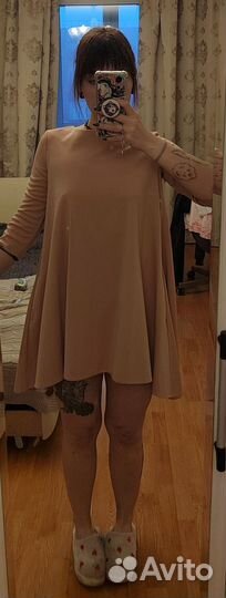 Платье женское бежевое