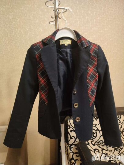 Школьный пиджак синий