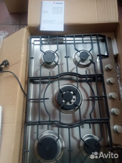 Газовая варочная панель 5 конфорок, 78,5см52см