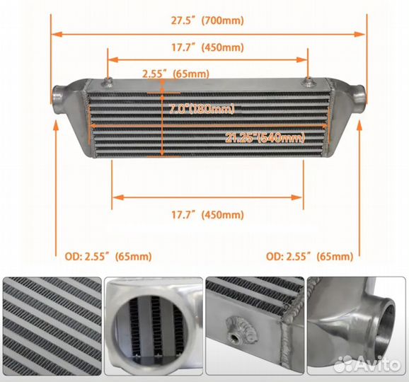 Фронтальный интеркулер VW Golf Mk4