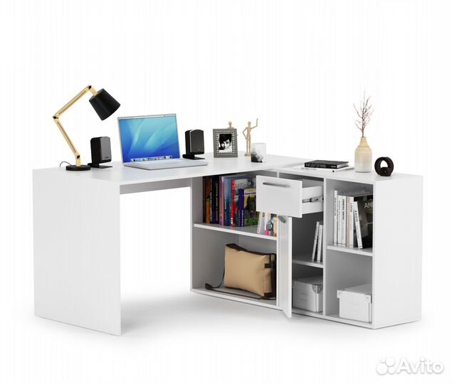 Стол-трансформер письменный Лайт цвет белый