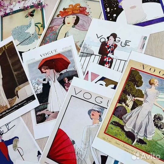 Открытки Vogue 100 штук в кейсе