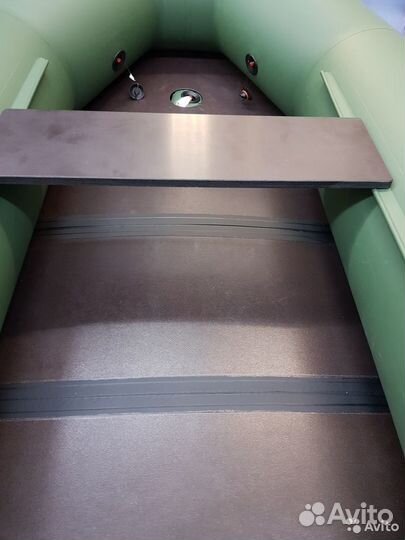 Лодка пвх Аква 2800 Слань-книжка киль Зеленый