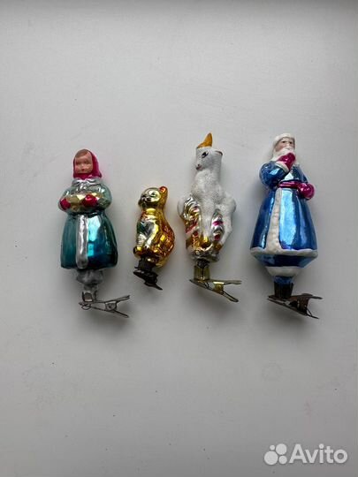 Елочные игрушки СССР на прищепке