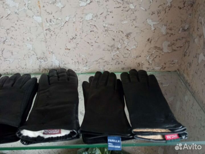 Перчатки женские кожаные