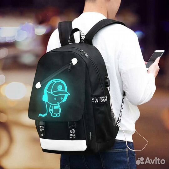 Рюкзак школьный (принт светится в темноте)