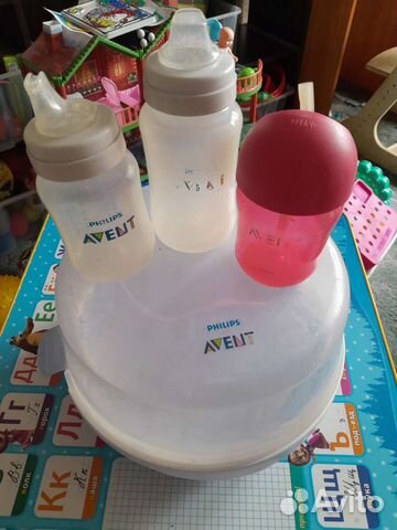 Стерилизатор philips avent+бутылочки+поильник