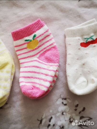 Носки детские 5 пар для новорожденного