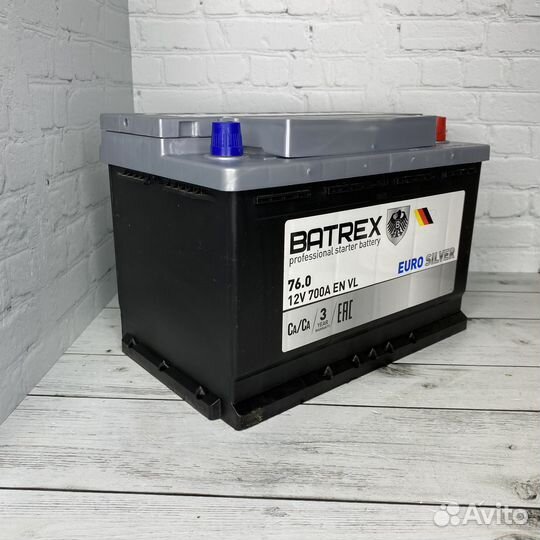 Аккумулятор Batrex Euro Silver 75Ah, 700A