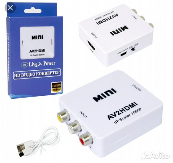 Переходник hdmi на тюльпаны