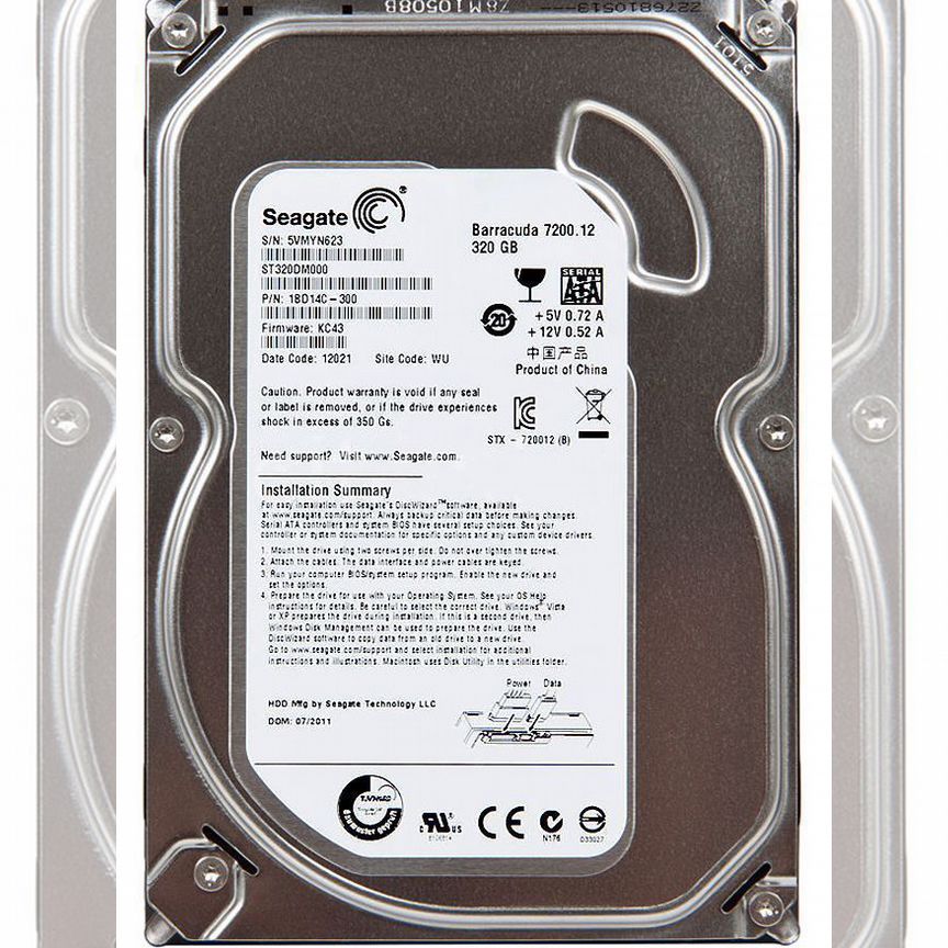 [ST320DM000] Жесткий Диск Seagate 320gb Sata3 3.5" St320dm000