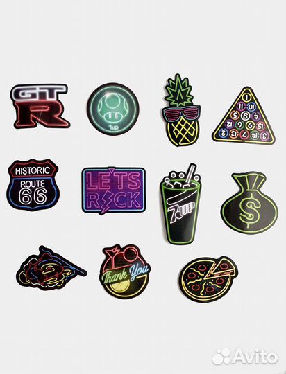 Наклейки стикеры Neon