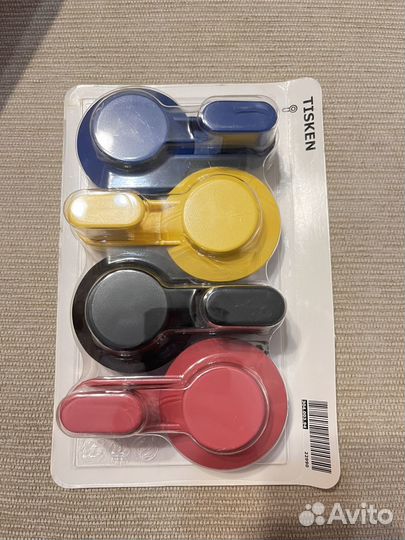 IKEA тискен крючки разноцветные -4 штуки