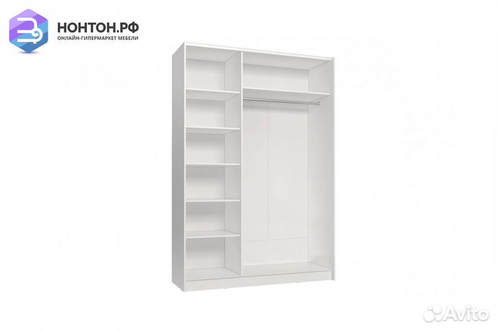 Шкаф-купе Марвин белый / белый глянец