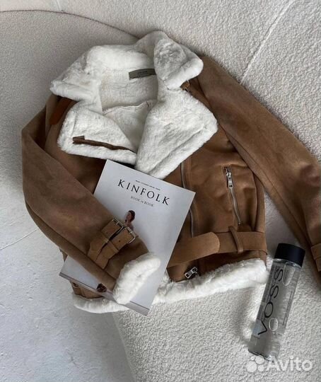 Дубленка авиатор zara