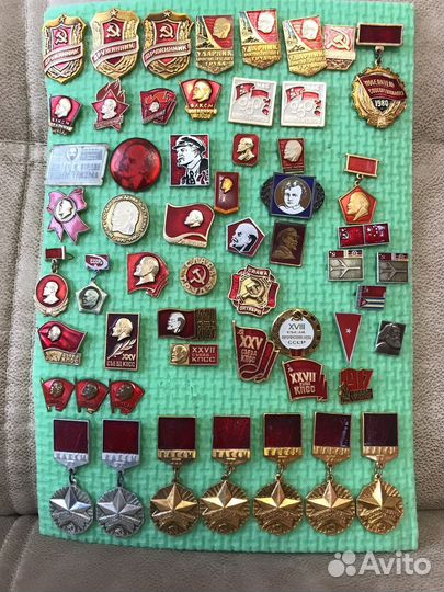 Значки сср Ленин, Партия, Комсомол