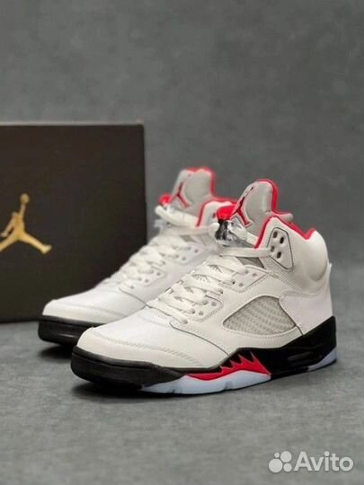 Air Jordan 5 retro white fire red