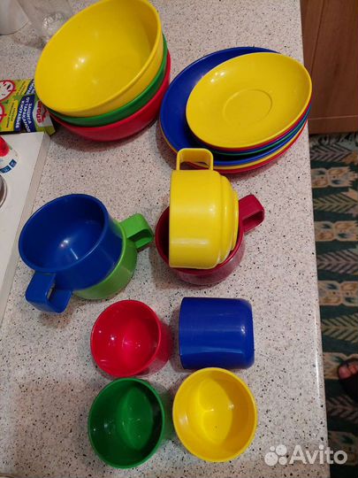 Посуда туристическая в ведре