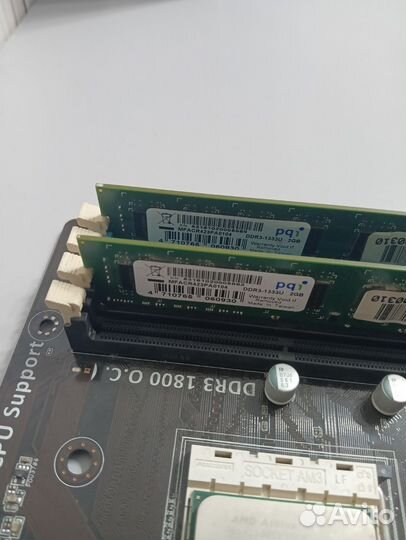 Материнская плата AM3 с процессором и озу