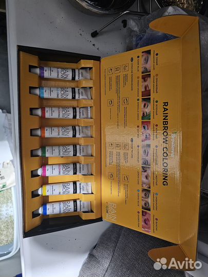 Краска для бровей цветная browxena