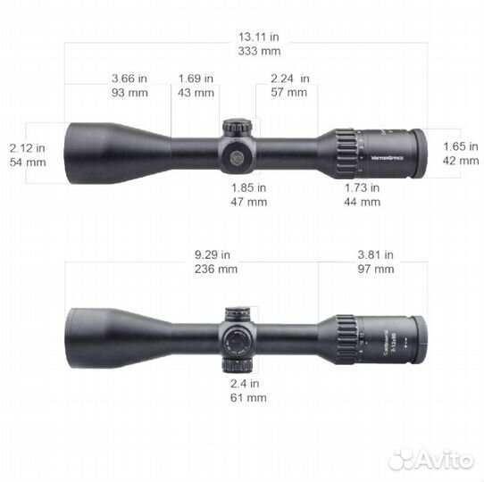 Прицел Continental x6 2-12х50 hunting SFP