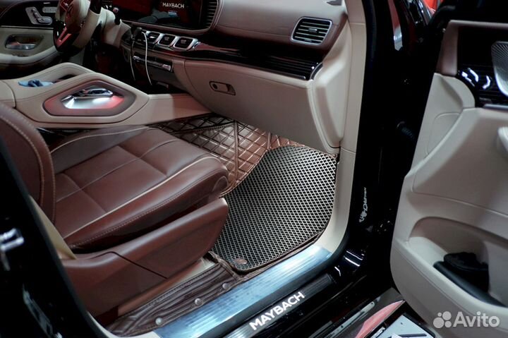 3D коврики из экокожи Mercedes