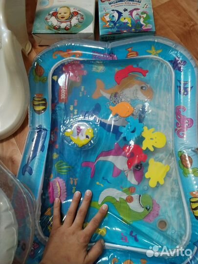 Ванночка для купания, горка, круг и коврик