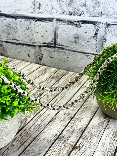 Цепь с крестом Серебро 925, 118гр, 50см