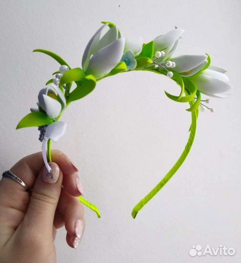 Ободок с цветами