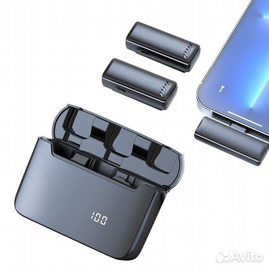 Петличный двойной микрфон для iPhone