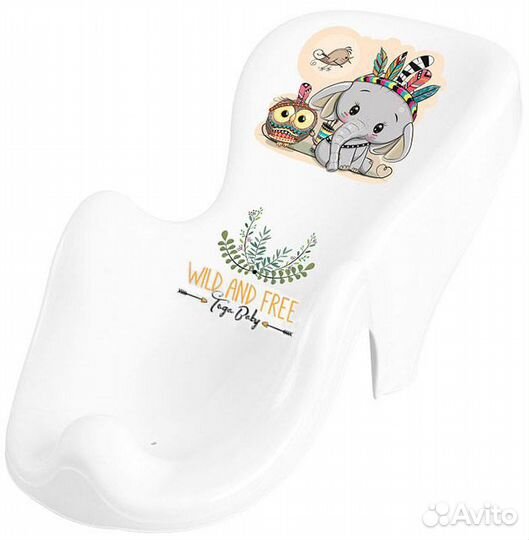 Горка для купания Tega Baby DZ Слоник белая