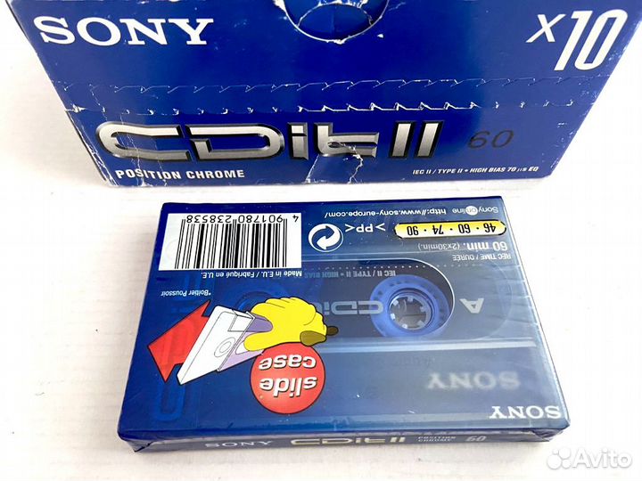 Аудиокассеты кассеты Sony CDit II 60 - 1994 г