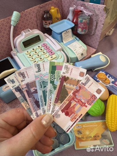 Касса детская игрушечная многофункциональная