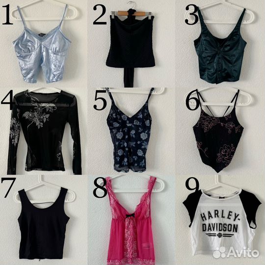 Топ y2k винтаж лолита гранж готика zara bershka