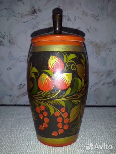 Кубышка и солонка хохлома СССР