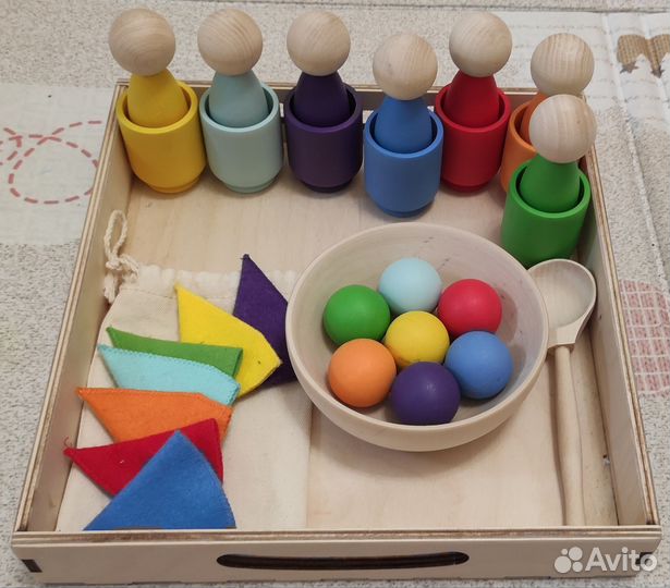 Деревянный сортер Монтессори